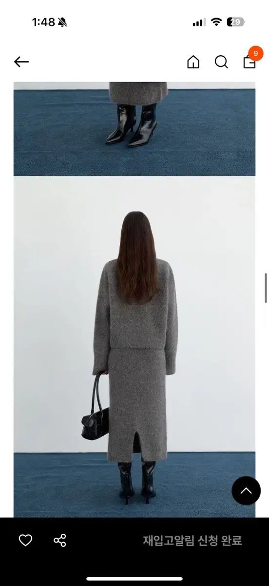 ローゲージ アンゴラ ニット グレー NICORILABO_COM