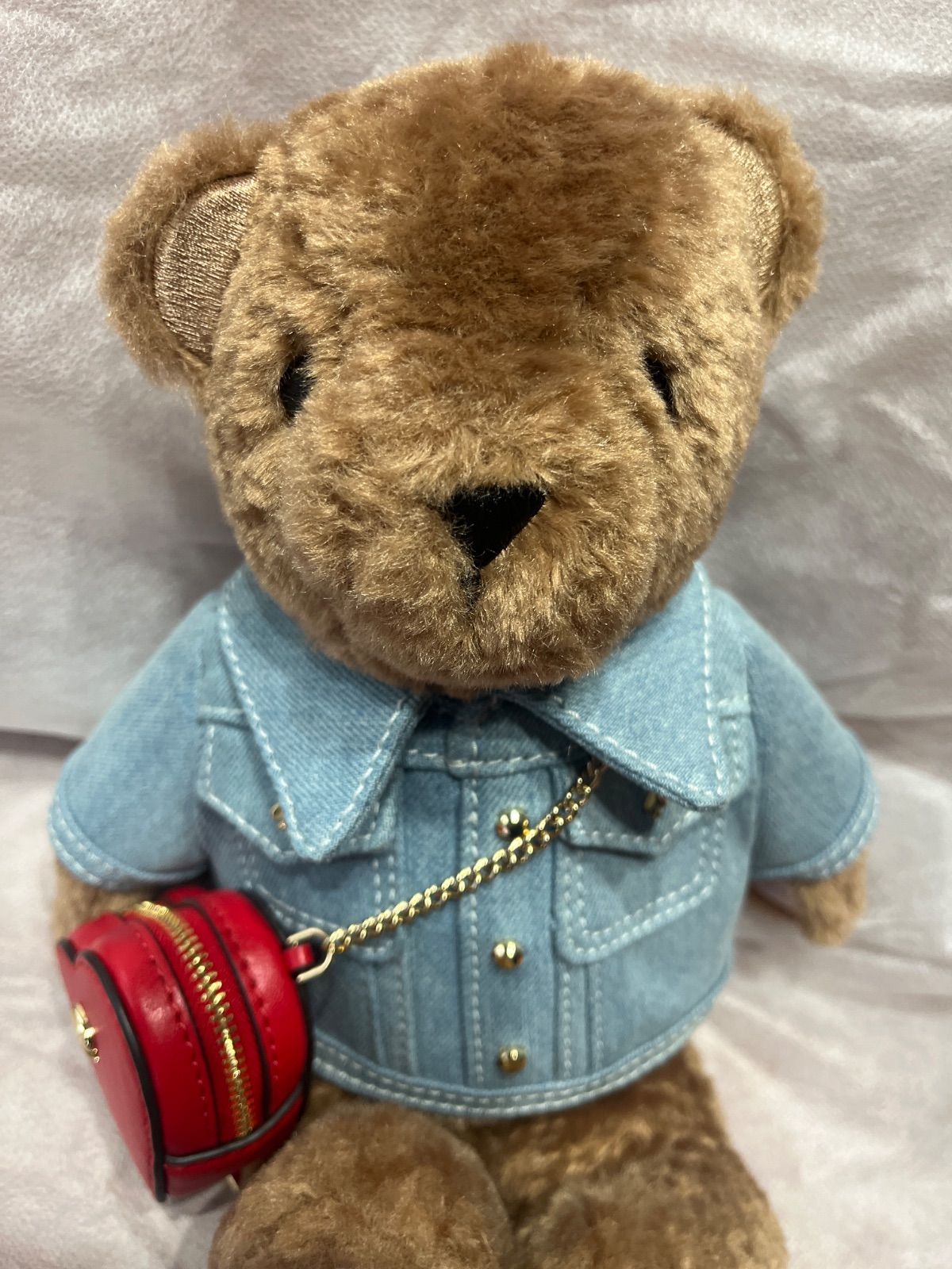 Kate spadeテディベアショルダーバッグ デニムジャケット クマさん Kate spade テディベアショルダーバッグ デニムジャケット クマさん