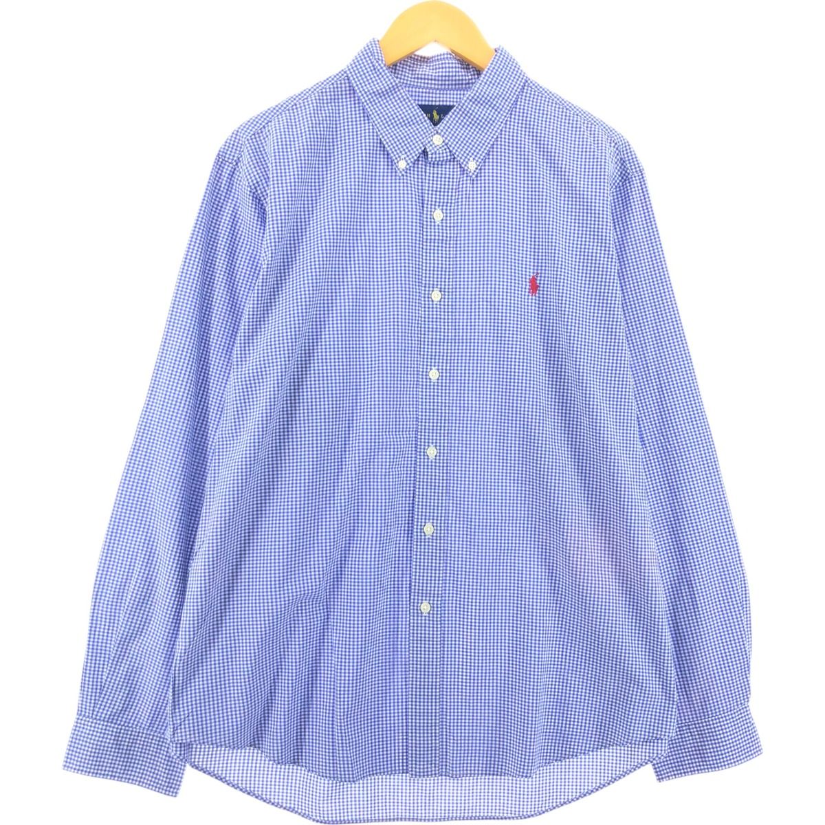 古着 ラルフローレン Ralph Lauren ギンガムチェック 長袖 ボタンダウンチェックシャツ メンズXL相当/eaa548323