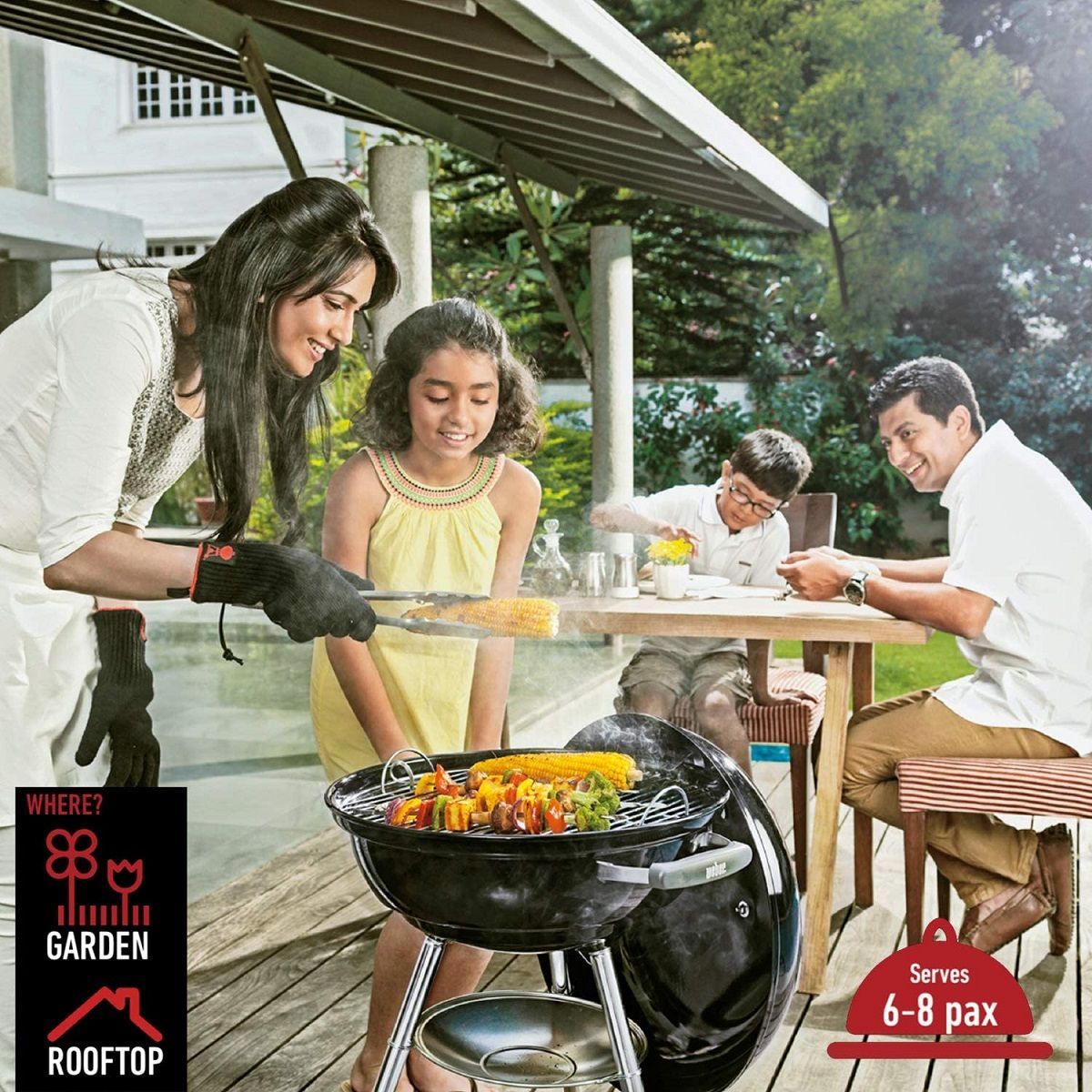 ♥ WEBER コンパクトケトル チャコールグリル47cm | 温度計付