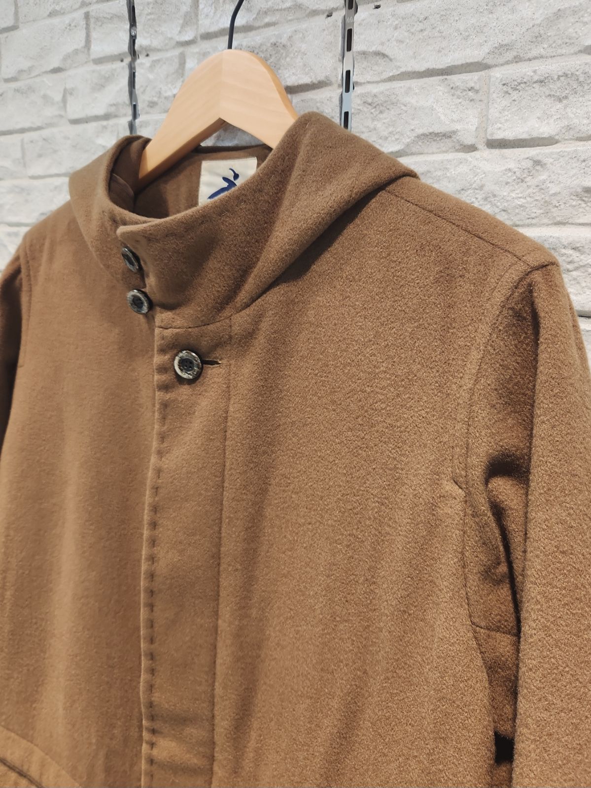 80s 90s HAI SPORTING GRAR ISSEY MIYAKE カシミヤフーデッドコート Mサイズ