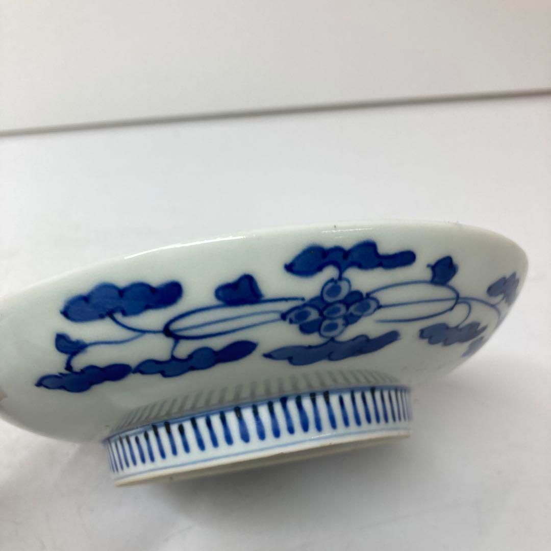 鍋島焼　染付鷹図5枚　16.4㎝　東①さ5-0402③ 鍋島焼 染付鷹図5枚 16.4㎝ 東①さ5-0402③ 鍋島