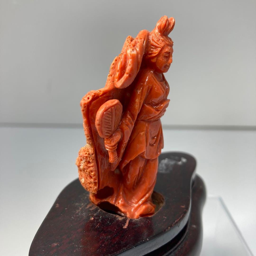 本赤珊瑚 観音像 115g/高さ9.5㎝（台込）東Y6-0222☆2Fトウル - メルカリ