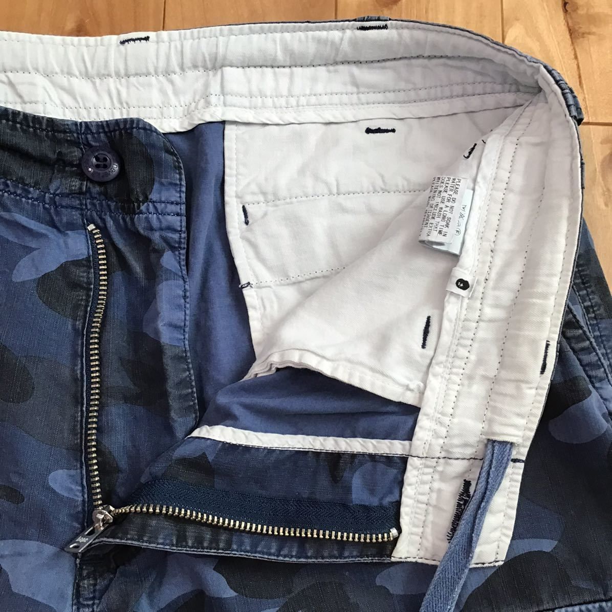 ☆初期☆ Blue camo カーゴ ハーフパンツ Mサイズ a bathing ape ☆初期☆ Blue camo カーゴ ハーフパンツ Mサイズ a bathing ape