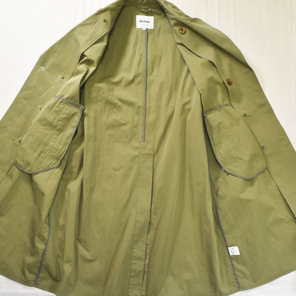 【美品】Barbour バブアー　BIGトレンチコート　FRAMeWORK別注 美品】Barbour バブアー BIGトレンチコート FRAMeWORK別注