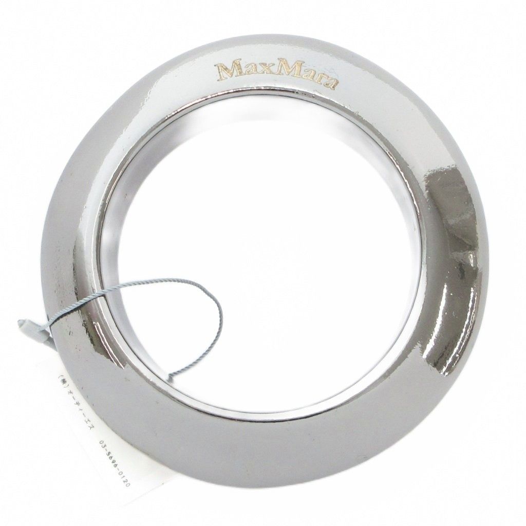 マックスマーラ MAX MARA タグ付き バングル ロゴ グレー |AE