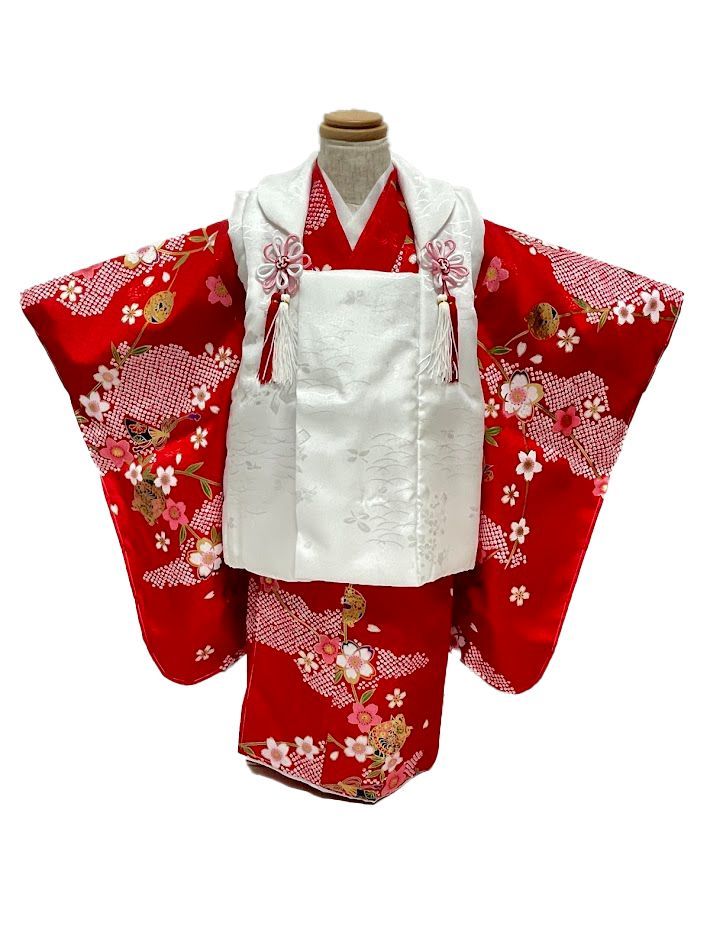 着物/新品未使用】七五三 3歳 着物 被布コート8点セット 女の子 七五三