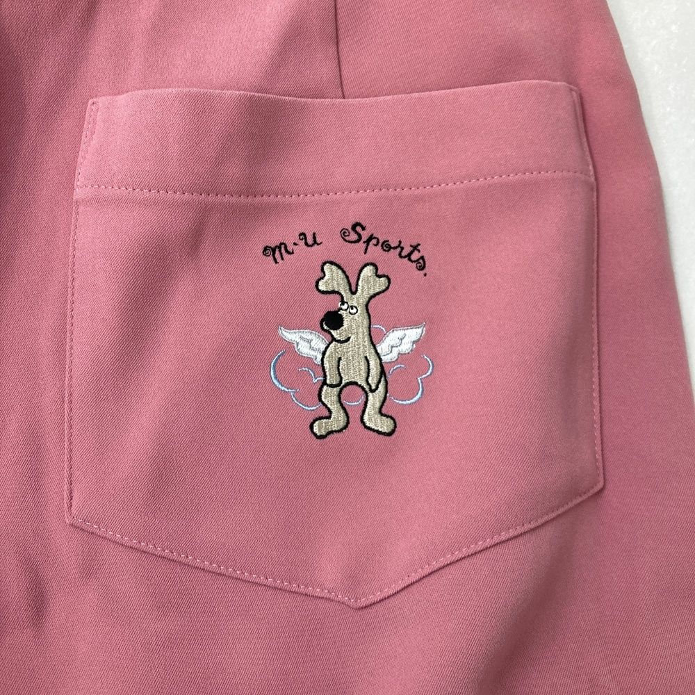 新品タグ♪かわいい～ロゴ刺繍♪M.U SPORTS♪キュロット・サイズ38 サイズ：42 M.U SPORTS エムユースポーツ バック刺繍 キュロット