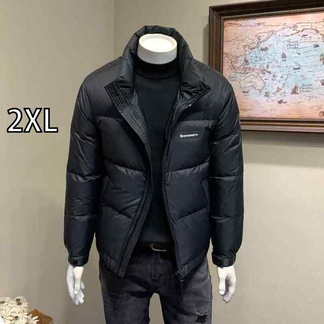 [2XL]メンズ 服 シンプル ファッション オシャレ 大人 かっこいい 大きいサイズ ストリート 紳士服 冬 シンプル スタンドカラー 軽 ダウン ジャケット カジュアル 暖かい 厚手