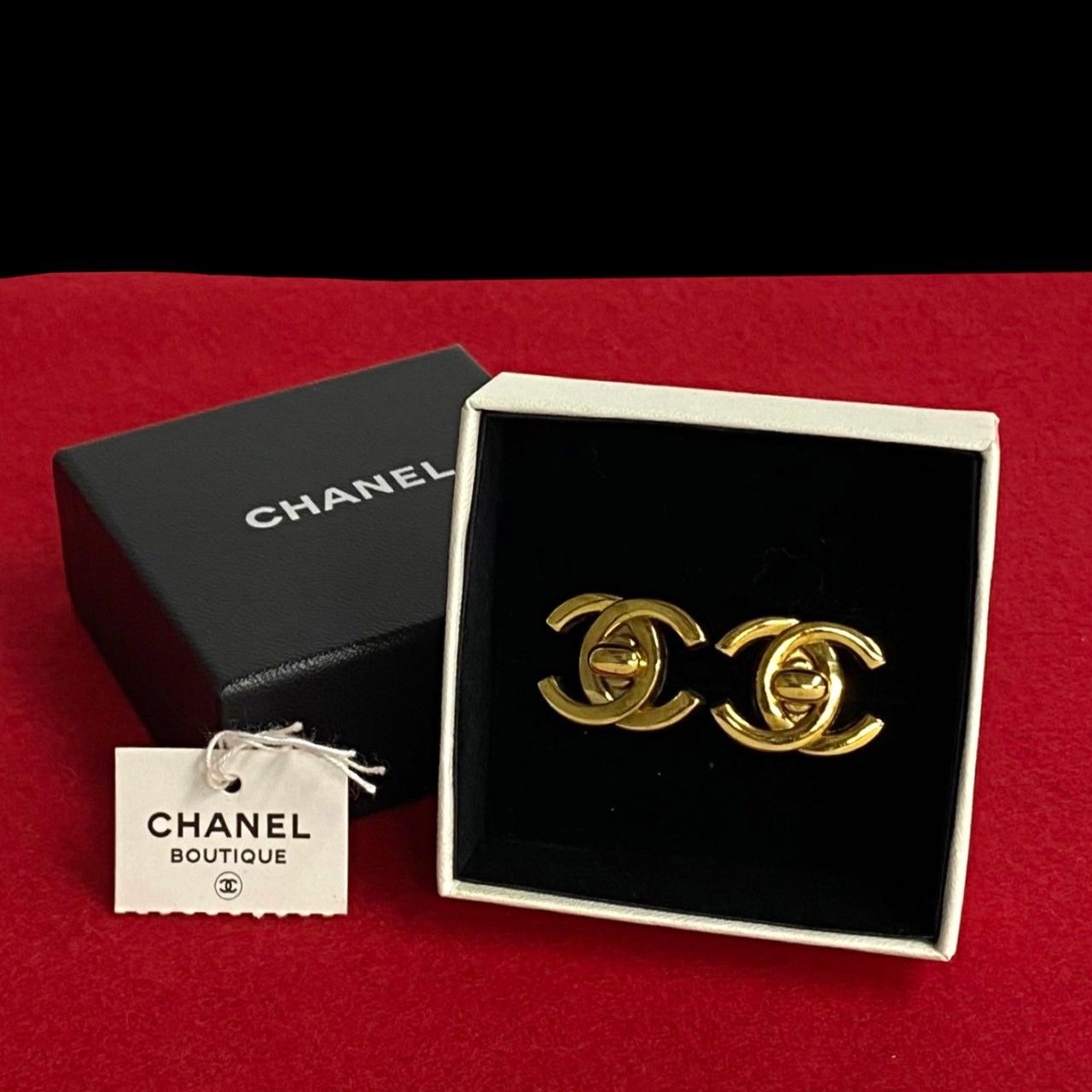 ほぼ未使用 箱付 コメあり CHANEL シャネル ヴィンテージ 96P ココマーク ターンロック モチーフ イヤリング アクセサリー ゴールド  72416 - メルカリ