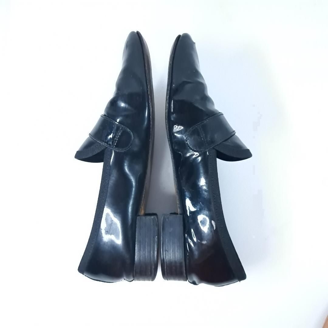 【美品】オデットエオディール (22.5) ローファー フラット 本革 レザー R スクエアローファー フラット15◎↑