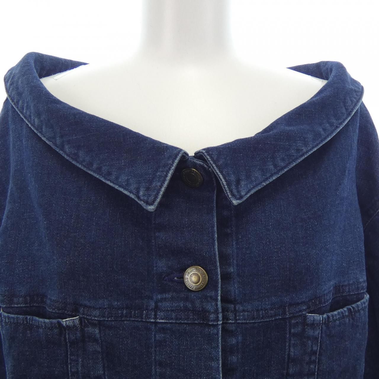 sheller デニムジャケット sheller シェリエ ドットジャガードデニム