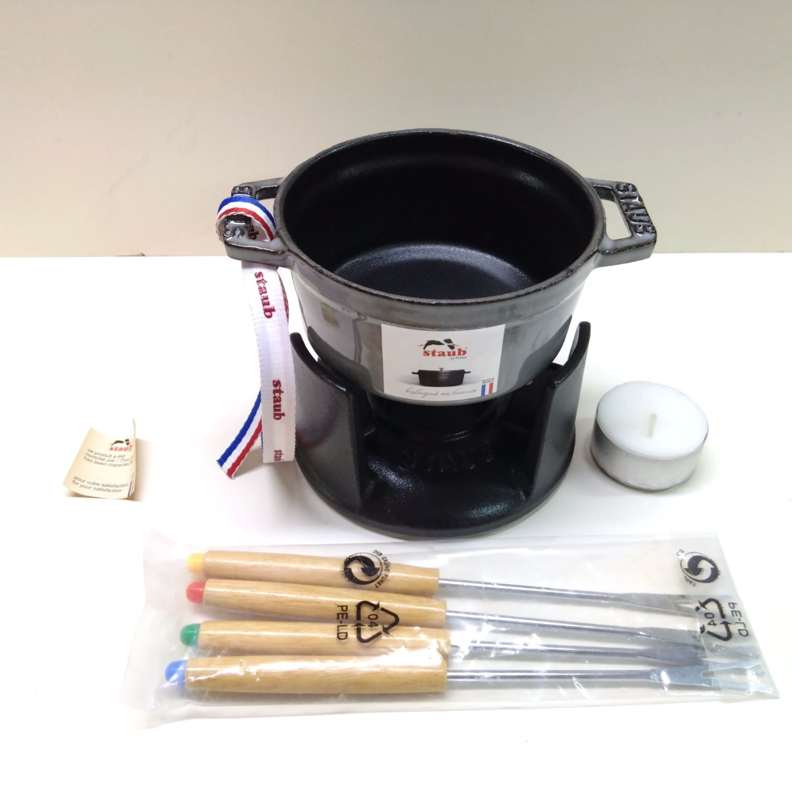 staub ストウブ ミニ チョコレート フォンデュセット ブラック 10cm