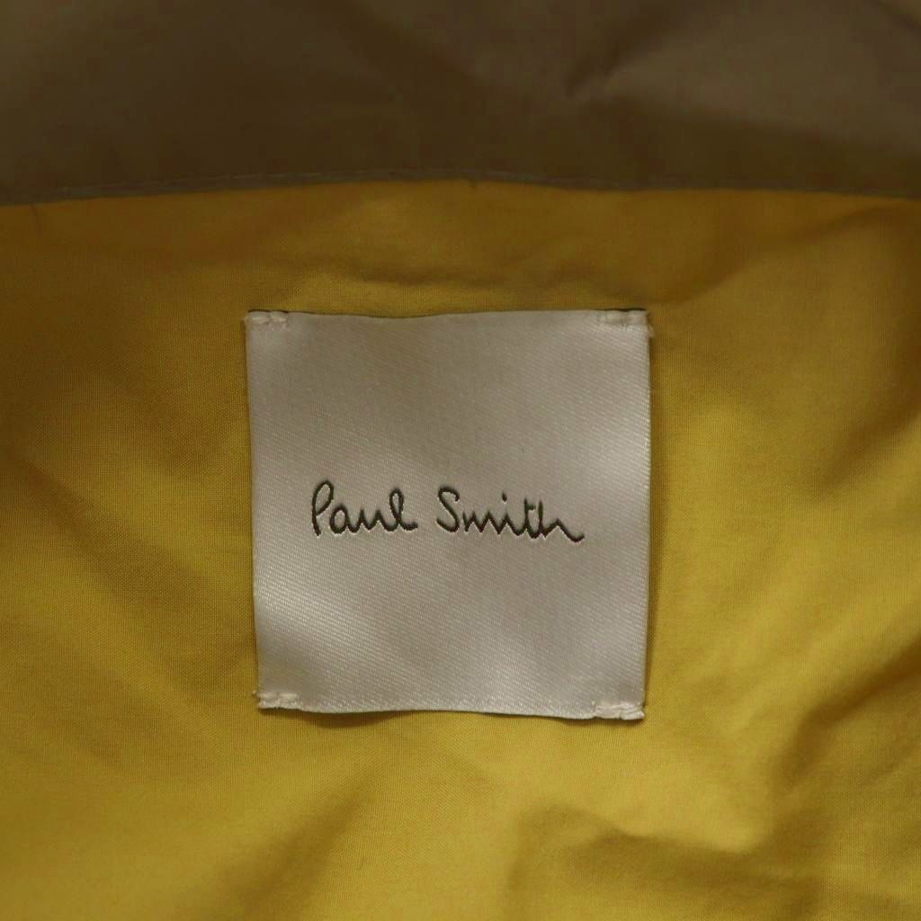  ポールスミス PAUL SMITH シャツ ブラウス チュニック 長袖 スタンド コットン 44 L カーキ 黄 イエロー AN 23 長袖 チュニック