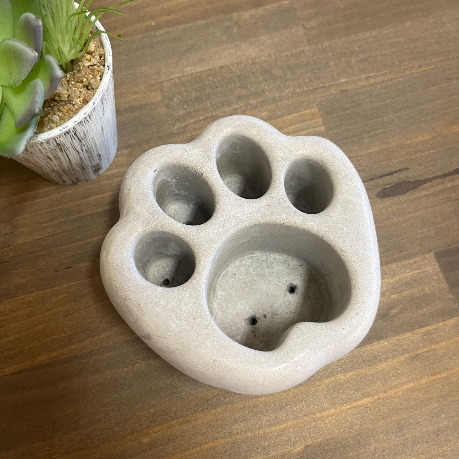 セメント鉢 肉球 猫 モルタル鉢 多肉植物 - メルカリ
