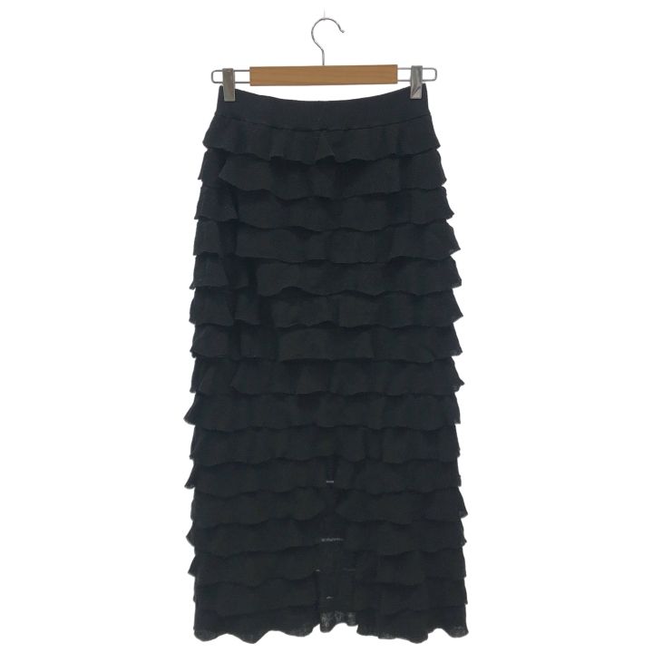 IENA イエナ 24060900348020 ニットフリルスカート レディース ブラック 36