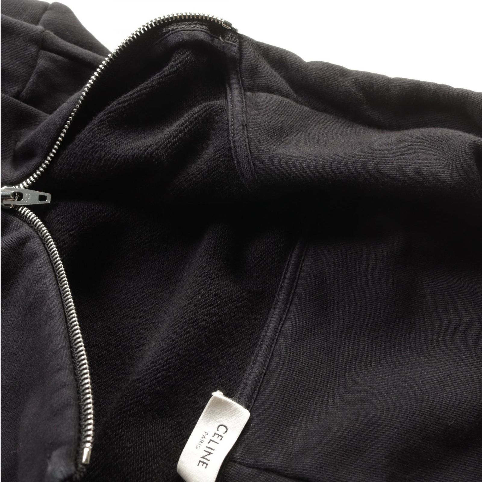 セリーヌ CELINE パーカー 2Y497052H ブラック コットン ジップアップ