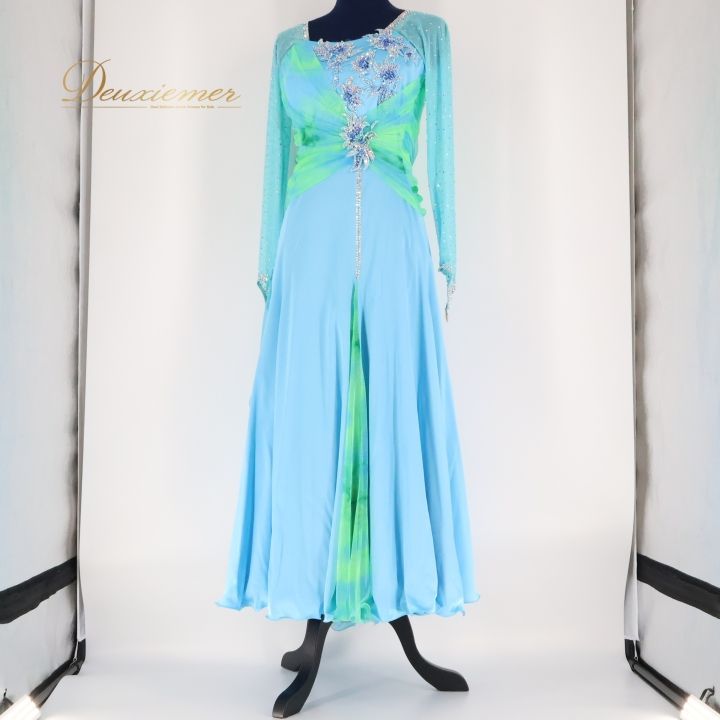 鮮やか青色ドレス 社交ダンス（セキネ） 社交ダンス 衣装 セキネ SEKINE スタンダード ドレス スタンダード