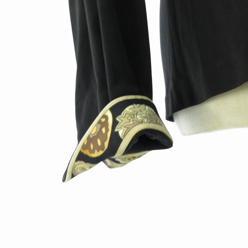 美品 レオナール カンカン素材 ペイズリー ロング ジャケット 薄手 M 複数の色をご用意 美品 レオナール カンカン素材 ペイズリー