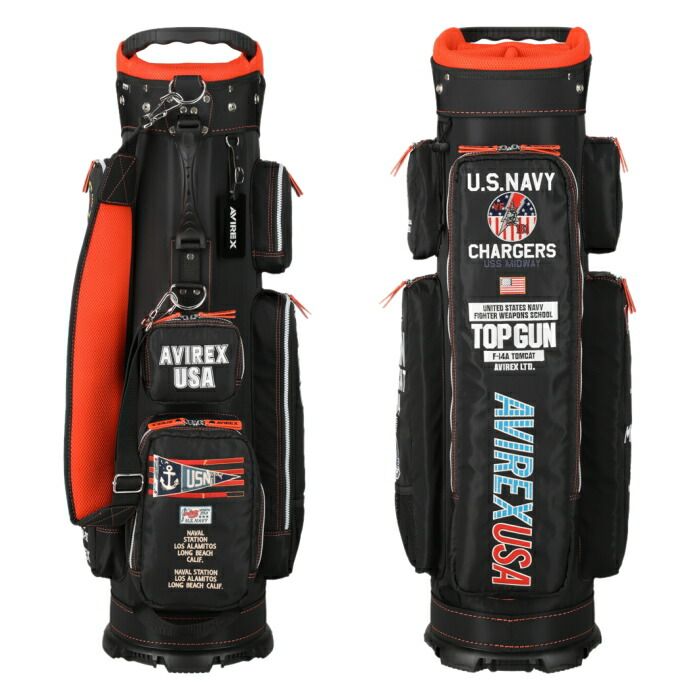 AVIREX GOLF アヴィレックス ゴルフ カート キャディバッグ 22 アビレックス AVG2F-BA1 AVIREX GOLF アヴィレックスゴルフ 9型 カート式 キャディバッグ