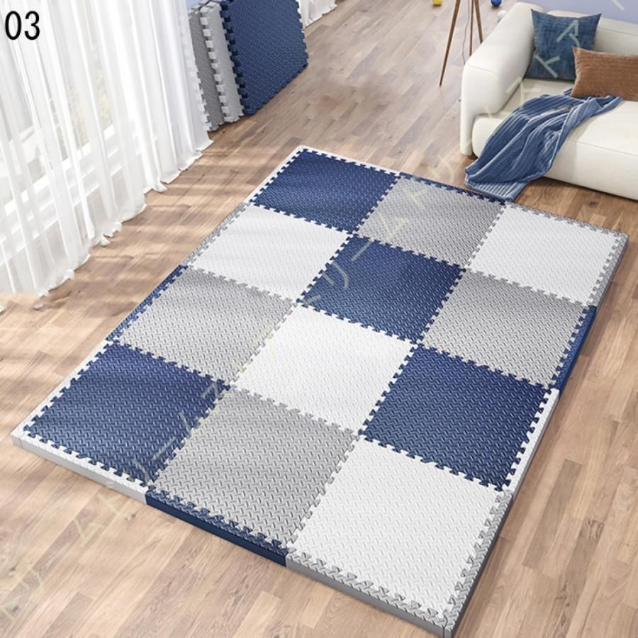 タイルカーペット 60枚　タイルマット ジョイントマット 防音　30×30cm ジョイントマット 60×60cm 防音タイプ 4枚組 （ フロアマット