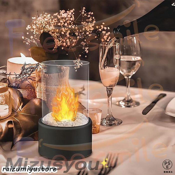 卓上暖炉 即購入OK バイオエタノール暖炉 円形 卓上 ウィンドガード付
