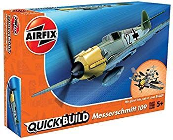 【】(未使用･未開封品) エアフィックス クイックビルドシリーズ ドイツ空軍 メッサーシュミット Bf109 塗装済みブロック式組み立てキット QB6001 プラモデル vf3p617