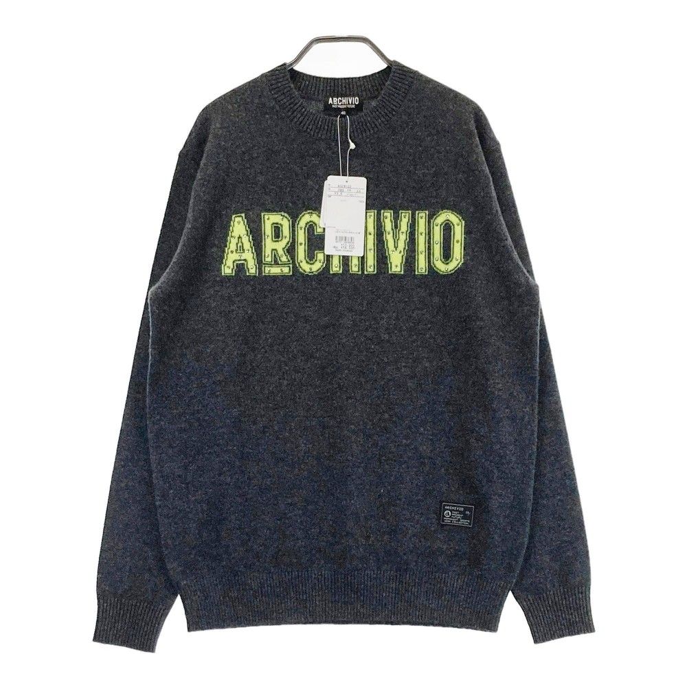 ARCHIVIO アルチビオ カシミヤ 長袖 ニット セーター メンズ 46 M 新品 アルチビオ メンズ カシミヤ100% ニット長袖プルオーバー