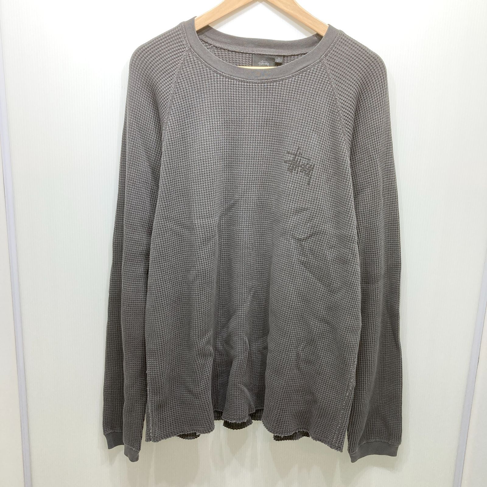 ステューシー サーマル 長袖プリントTシャツ BONE-L Raglan Thermal LS
