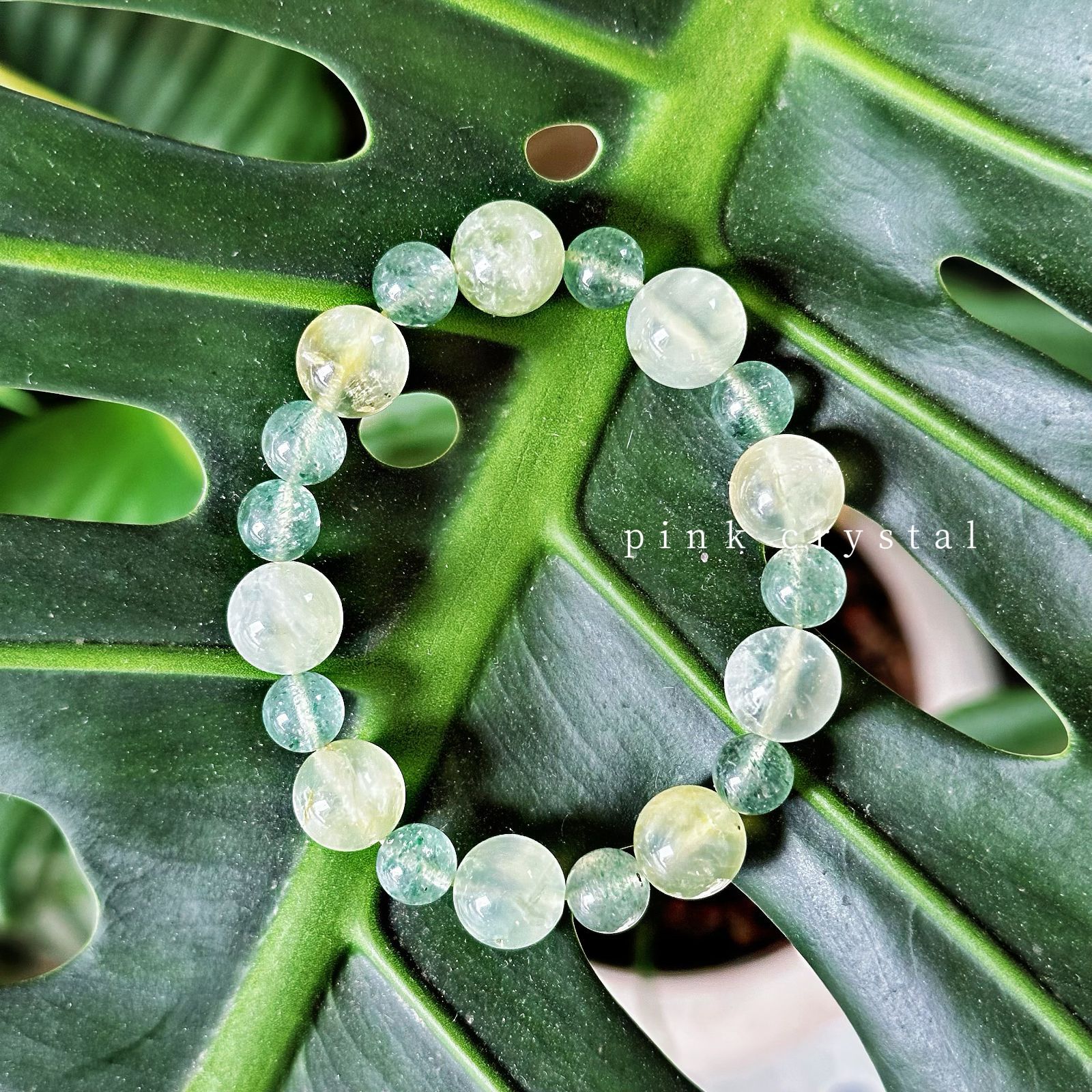 癒し系 グリーン×イエロー天然石ブレスレット 開運 金運アップ 心の安定に NEXPOTALLINN_EU