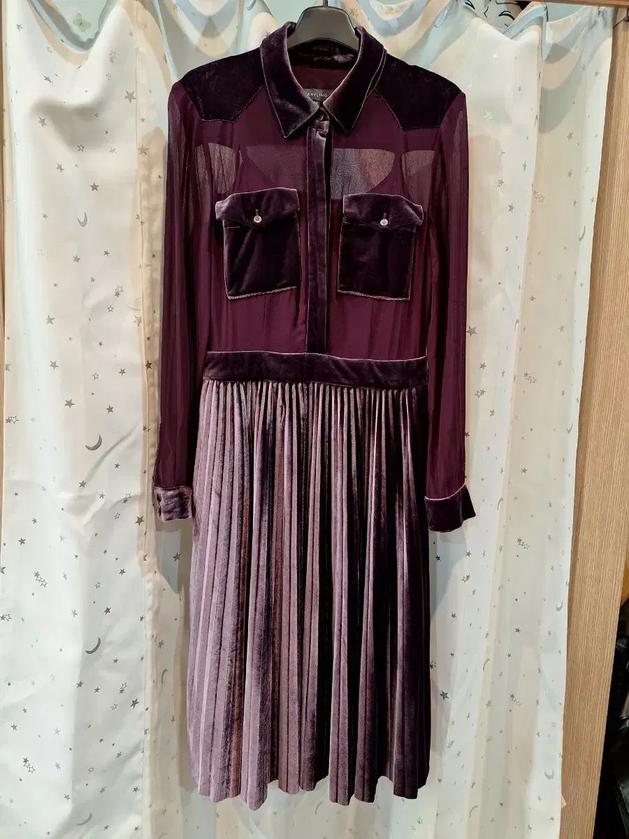 メリリング シースルー シャツ ベロア ワンピース