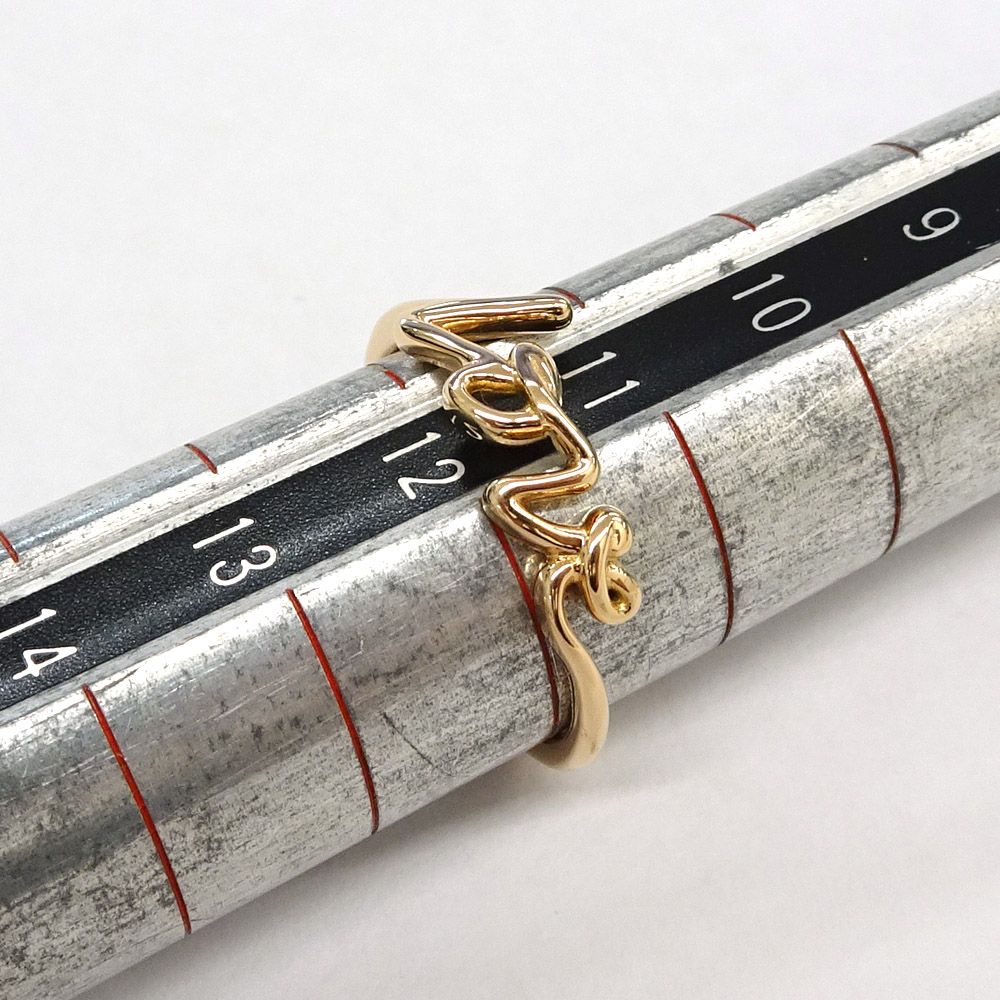 美品 ティファニー AU750(K18)パロマグラフィティ ラブ ミニ リング 栄】【TIFFANY】ティファニー パロマグラフィティ ラブリング ミニ