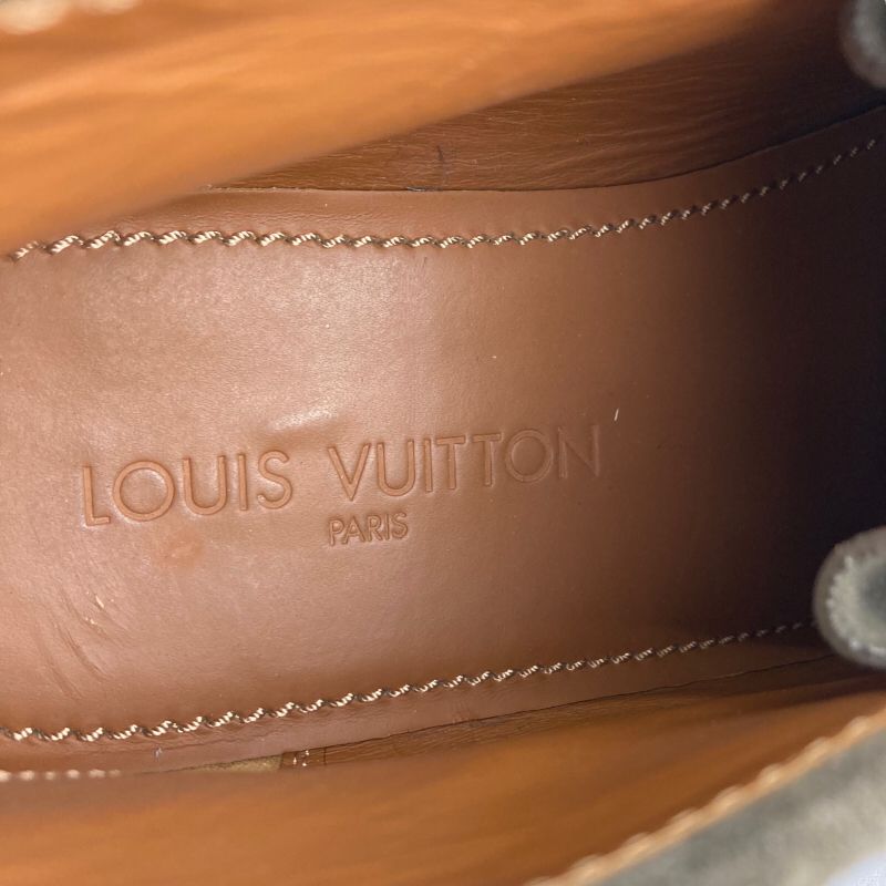 ルイ・ヴィトン LOUIS VUITTON ダミエワラビーブーツ カーキ スエード