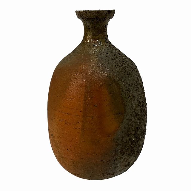 人間国宝 藤原啓 徳利 備前焼 酒器 共箱 陶芸 茶 ブラウン