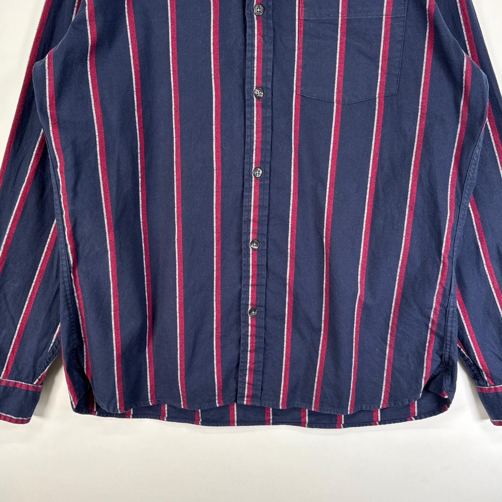 BROOKSBROTHERS　 ラガーシャツ 赤と紺 ストライプ BROOKSBROTHERS ラガーシャツ 赤と紺 ストライプ-海外お取寄せ