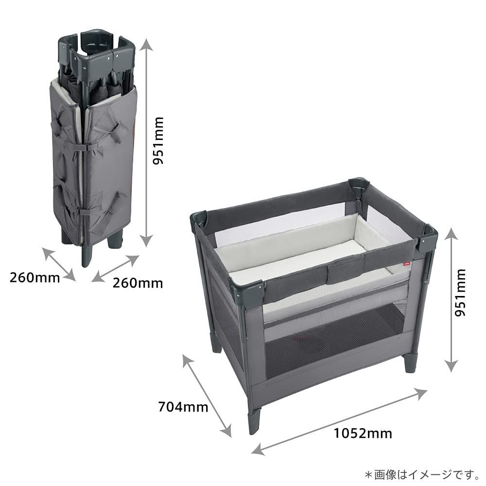 【数量限定】2156262 (ホワイトベージュ) ベビーサークル 折りたたみ コンパクト ミニ 0か月から2歳頃まで AB ココネルエアープラス  ベビーベッド Aprica(アップリカ)