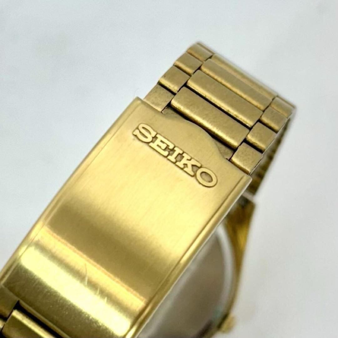 新品電池】 SEIKO セイコー メンズ 腕時計 ゴールド 純正ベルト