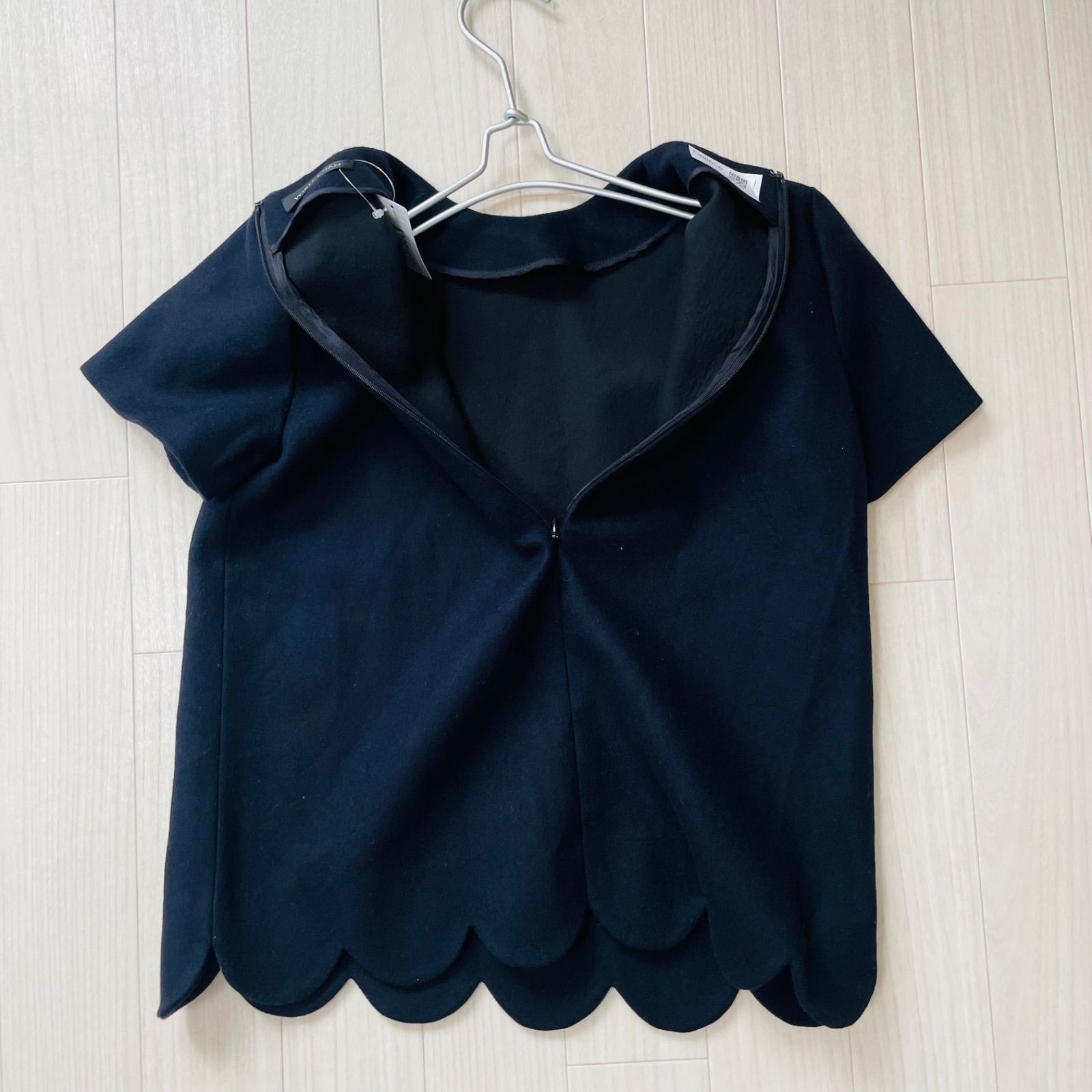 ヨーコチャン　スカラップブラウス　36 美品YOKO CHAN スカラップブラウス