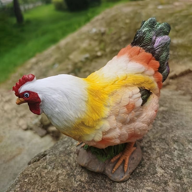 幸運の鶏 花柄の赤いニワトリオブジェ インテリア置物 幸運の鶏 花柄の赤いニワトリオブジェ インテリア置物最新