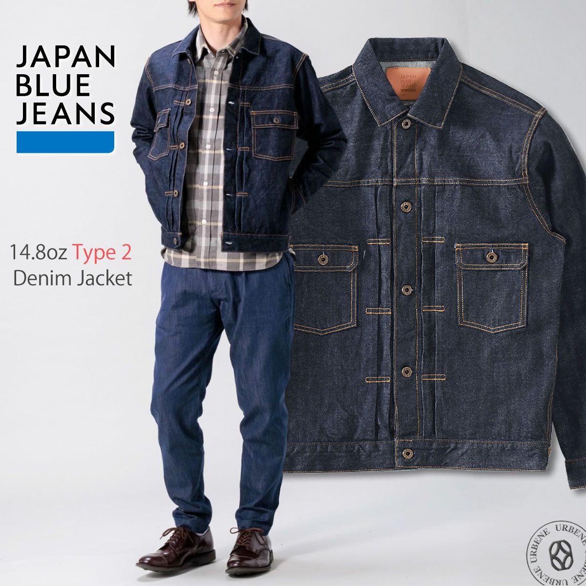 2nd型 Gジャン ジャパンブルージーンズ アメリカ綿セルヴィッチ セカンドタイプ ハードデニムデニムジャケット Type2 Jacket JAPAN BLUE JEANS