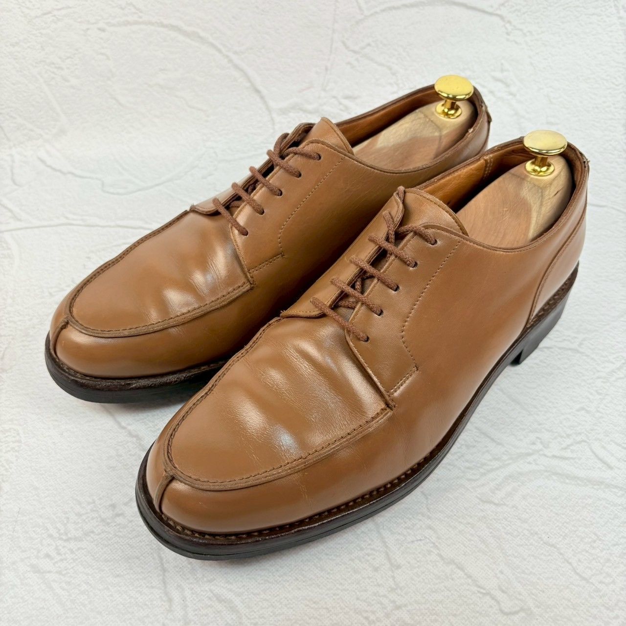 【良品】クロケットアンドジョーンズ モールトン Uチップ 外羽根 茶 6.5 CROCKETT&JONES Crockett&Jones/クロケット＆ジョーンズ/Uチップ