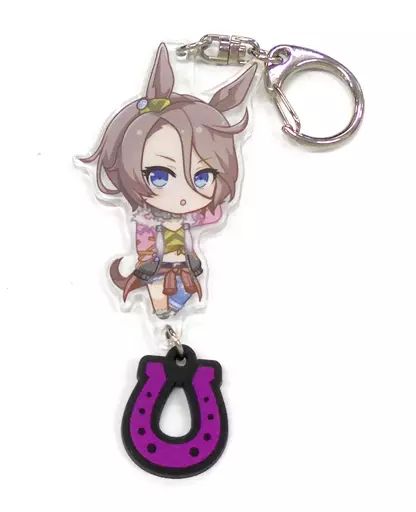 中古】雑貨 ナリタタイシン ラバー蹄鉄付きアクリルキーホルダー