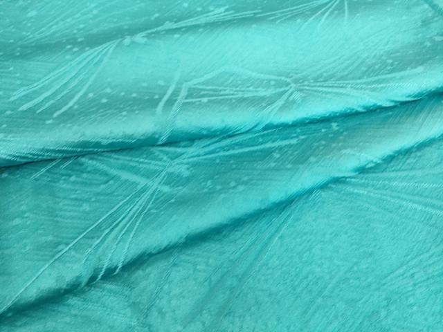 平和屋着物▽上質な色無地　単衣　零れ松葉地紋　浅葱色　正絹　逸品　DAAS0770az 平和屋着物▽上質な色無地 単衣 零れ松葉地紋 浅葱色 正絹 逸品