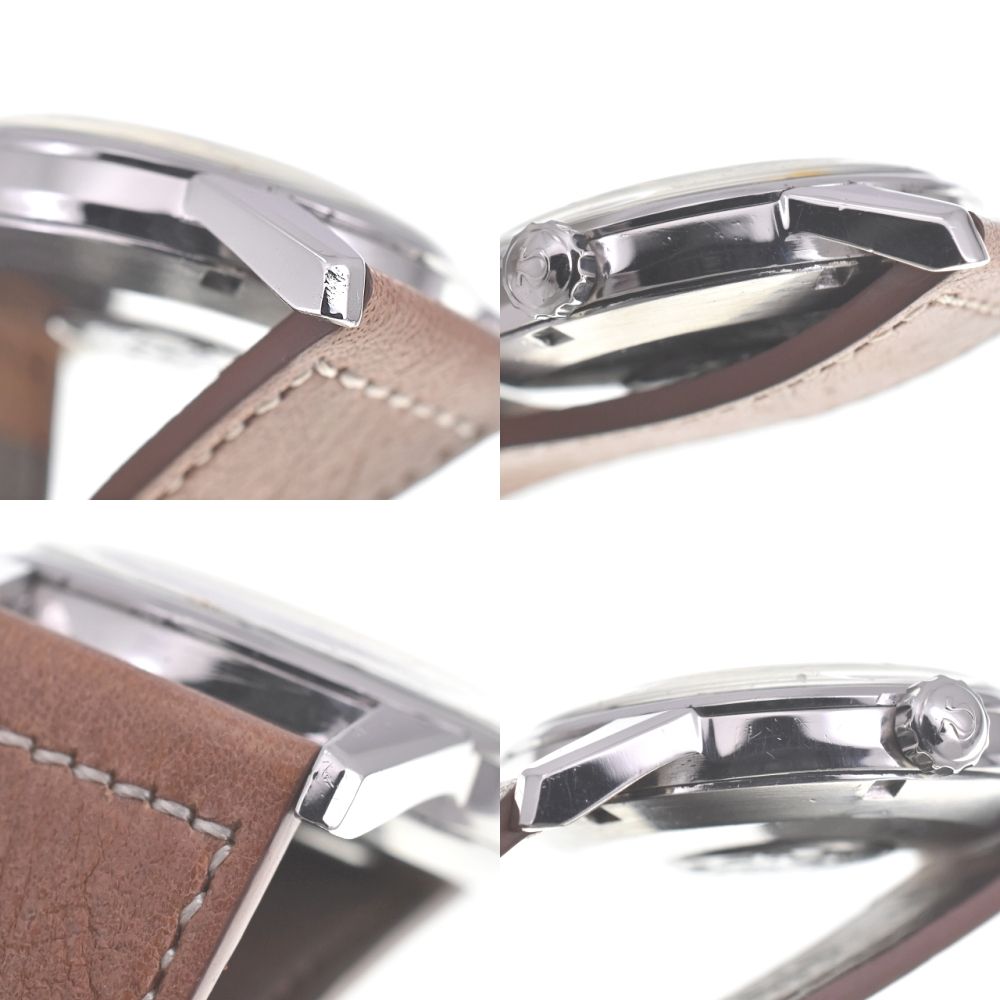 ヴィンテージ OMEEGA オメガ シーマスター SS×レザー メンズ腕時計 オメガ OMEGA ヴィンテージ シーマスター SS/レザー 手巻き メンズ O