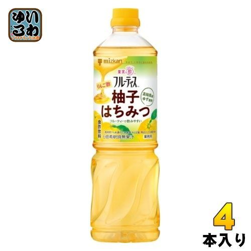 ミツカン フルーティス りんご酢 柚子はちみつ 業務用 6倍濃縮タイプ 1000ml ペットボトル 4本 (1本入×4 まとめ買い) 酢飲料 希釈用  - メルカリ