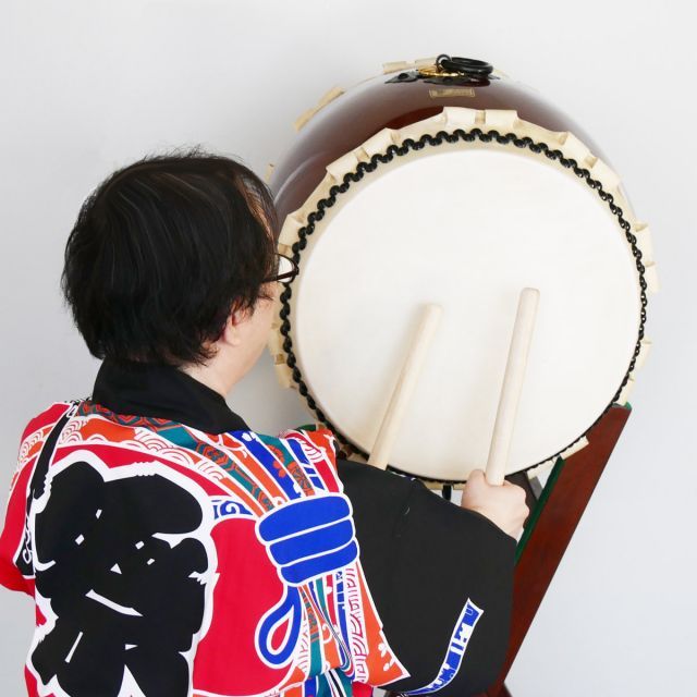 送料無料。 長胴太鼓 1尺3寸 鼓面 39cm 集成胴 眞 【最安値】