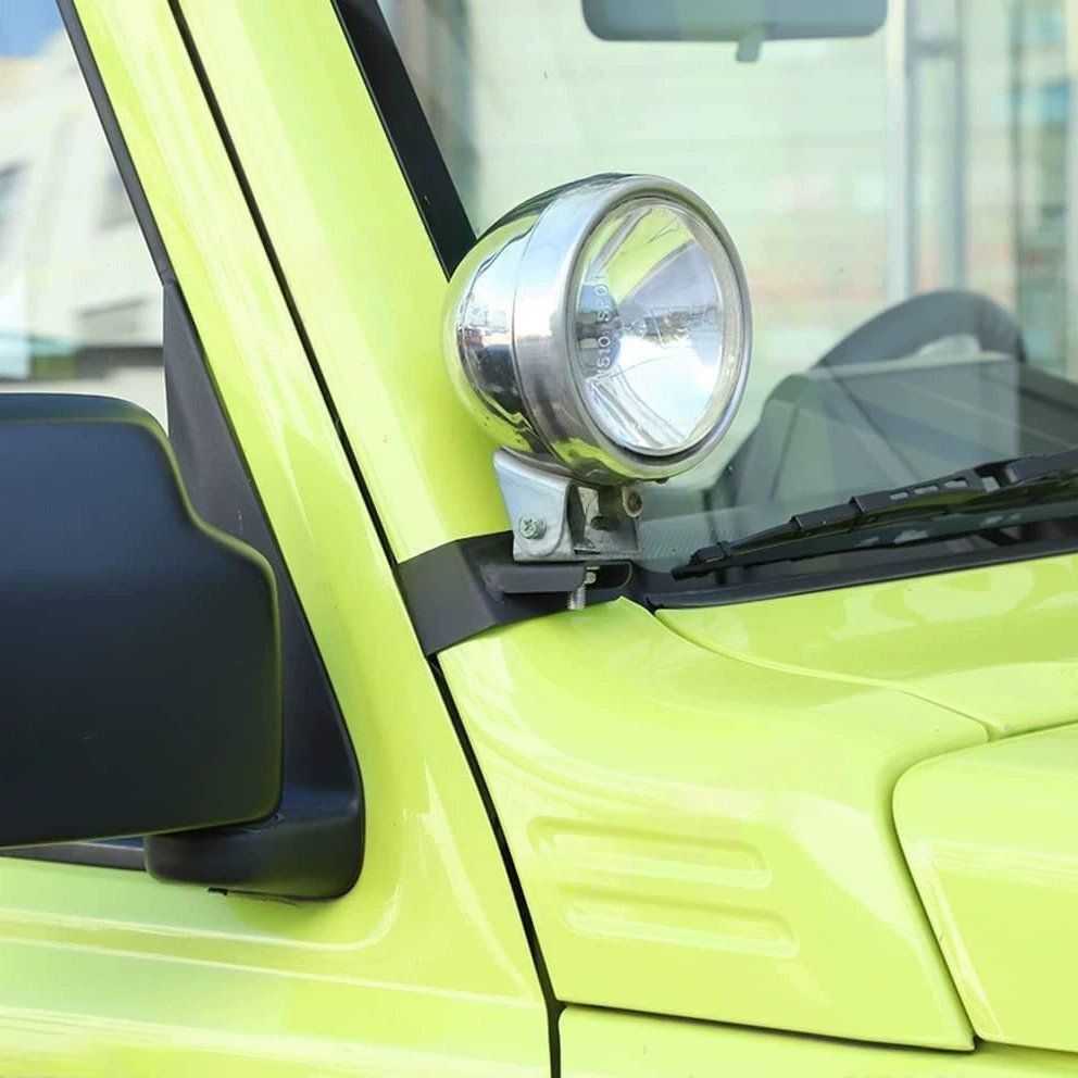 2018年以降 スズキ ジムニー JB64 JB74 3ドア 5ドア 対応 Aピラー用オフロードスポットライトブラケット