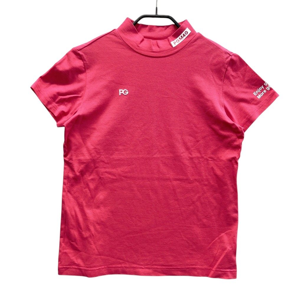 サイズ 1 PEARLY GATES パーリーゲイツ ハイネック 半袖Tシャツ ロゴ刺繍 ピンク系 240101412980 ゴルフウェア レディース ストスト