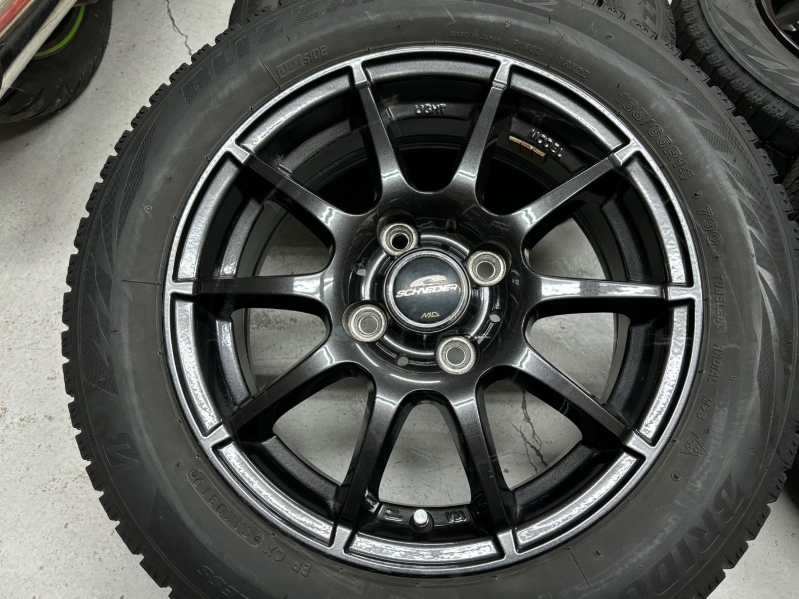 165/65R14 BS/ブリヂストン VRX2 19年製 ルーミー タンク