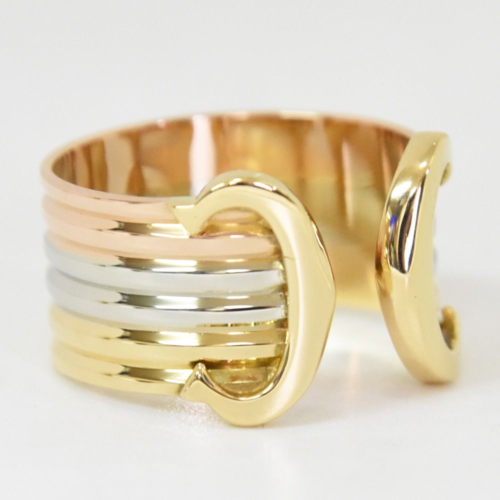 SAランク】Cartier カルティエ 2Cリング スリーカラー リング 指輪 C2